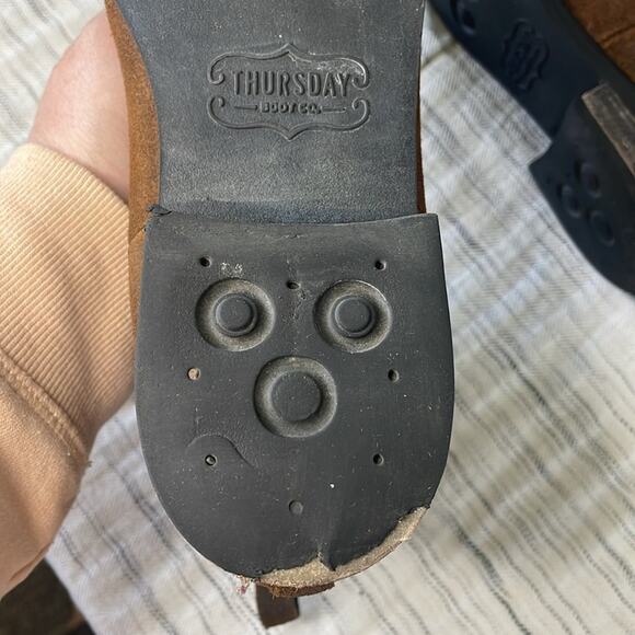 Thursday Boot Company Duchess Chelsea Boots Pull On Brown Leather Women's 9.5 - Picture 9 of 12